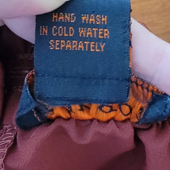 Rangoli Burgundy Wine Red Tea/Calf Length Straight Skirt - Picture 10 of 13